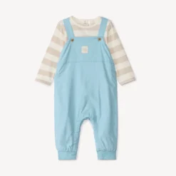 Tweedelig ensemble met salopette voor babyjongens