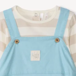 Tweedelig ensemble met salopette voor babyjongens