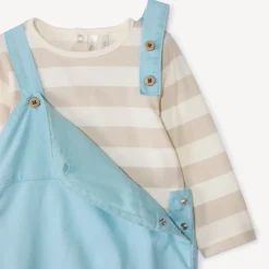 Tweedelig ensemble met salopette voor babyjongens
