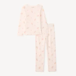 Twee-delige pyjama set met lange mouwen, bedrukt met een fee meisjes.