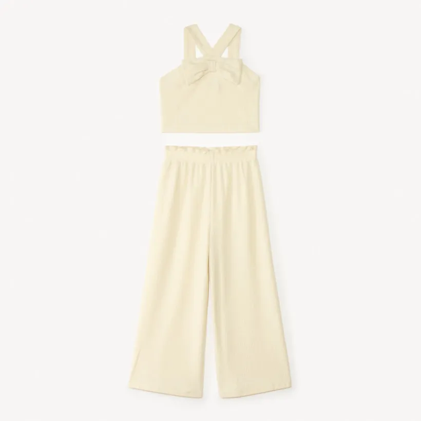 Twee-delige set in crinkle gaas meisjes