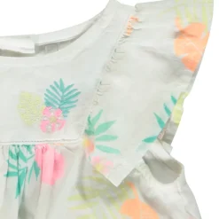 Twee-delige set met bedrukte tuniek + gestreepte bloomer meisjes