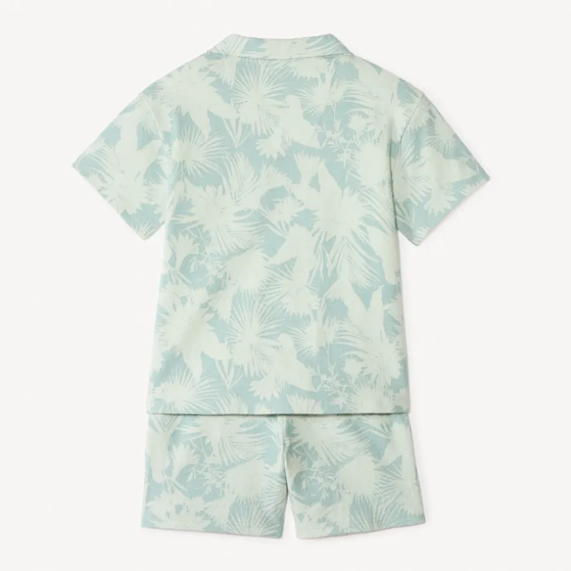 Twee-delige set met een shirt + bermuda in Hawaiian stijl jongens