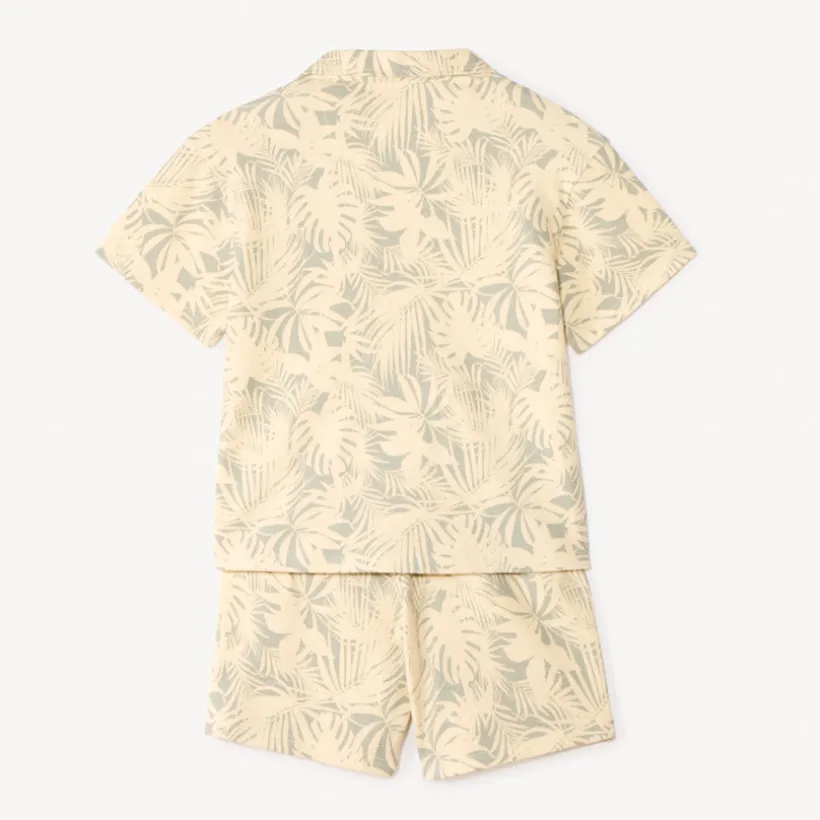 Twee-delige set met een shirt + bermuda in Hawaiian stijl jongens