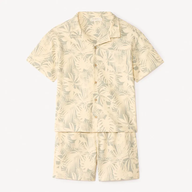 Twee-delige set met een shirt + bermuda in Hawaiian stijl jongens