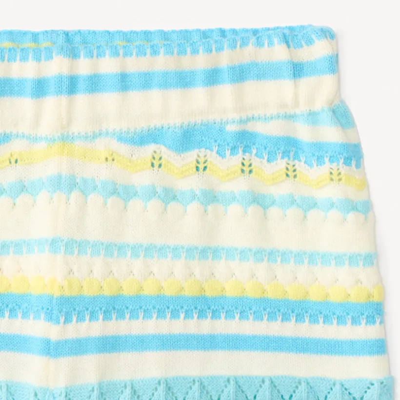 Twee-delige set met gebreide tule top en short voor babymeisjes