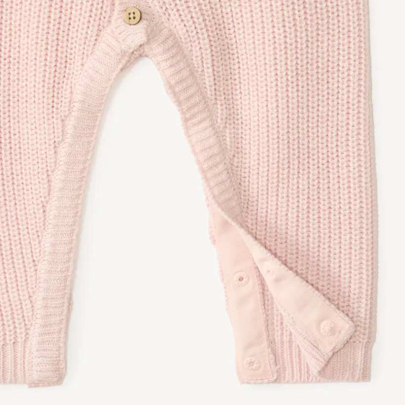 Twee-delige set met jumpsuit + gebreid mutsje voor meisjesbaby's