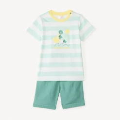 Twee-delige set met kortemouwen t-shirt + shorts voor babyjongen
