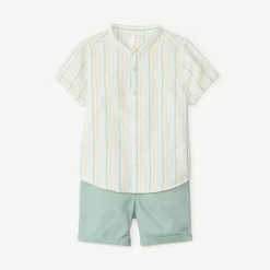Tweedelige set met korte mouwen shirt + bermuda voor babyjongen