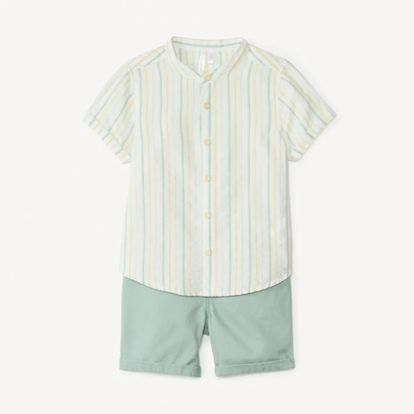 Tweedelige set met korte mouwen shirt + bermuda voor babyjongen