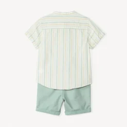 Tweedelige set met korte mouwen shirt + bermuda voor babyjongen