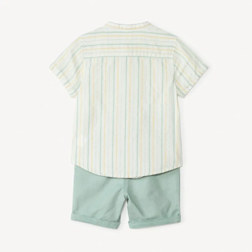 Tweedelige set met korte mouwen shirt + bermuda voor babyjongen