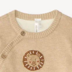 Tweedelige set met trui en broek voor babyjongen met leeuwenmotief