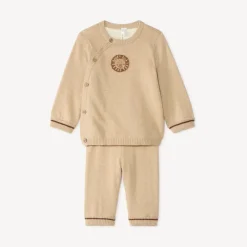 Tweedelige set met trui en broek voor babyjongen met leeuwenmotief