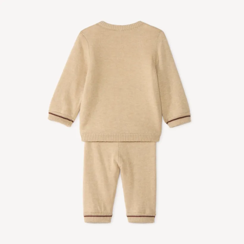 Tweedelige set met trui en broek voor babyjongen met leeuwenmotief