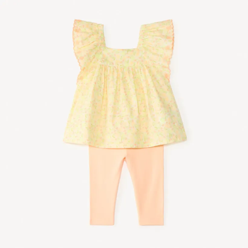 Twee-delige set met tuniek + legging voor meisjesbaby