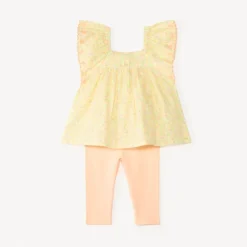 Twee-delige set met tuniek + legging voor meisjesbaby