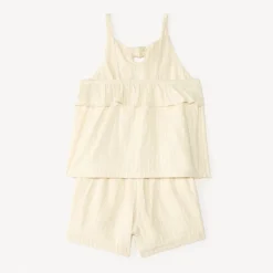 Twee-delige set van tuniekdoek + gestreepte short meisjes