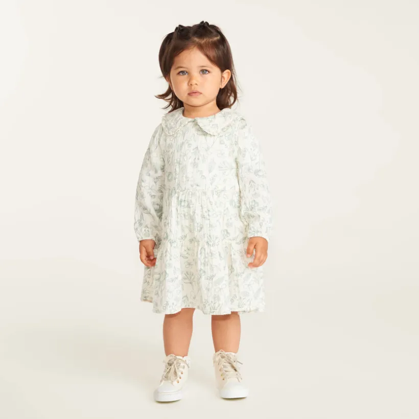 Tweedelige set voor babymeisjes met jurk en mouwloos vest