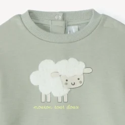 tweedelig fleece sportensemble met schapenmotief voor baby