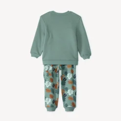 Tweedelig joggingensemble in sherpa-fleece voor babyjongens, groen