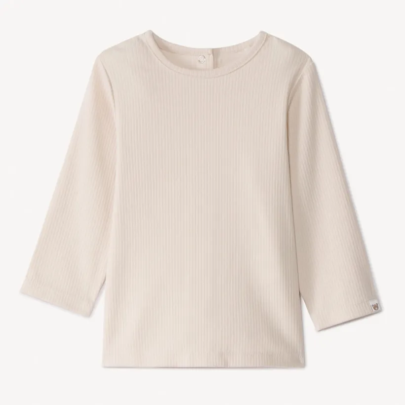 Tweedelig setje met lange mouwen T-shirt en salopet met berenprint voor baby
