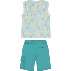 Tweedelig set met bedrukt palmboom tanktop jongens