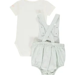 Tweedelig set met gestreepte romper voor baby jongen