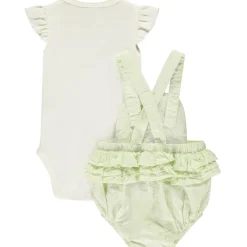 Twee-delig set met gestreepte romper voor meisje