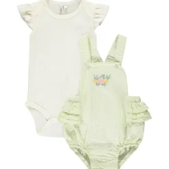 Twee-delig set met gestreepte romper voor meisje