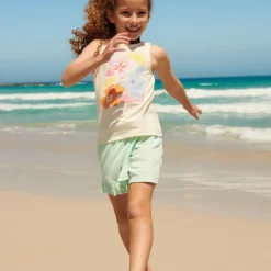 Tweedelig set met mouwloos shirt en bloemetjes shortrok meisjes