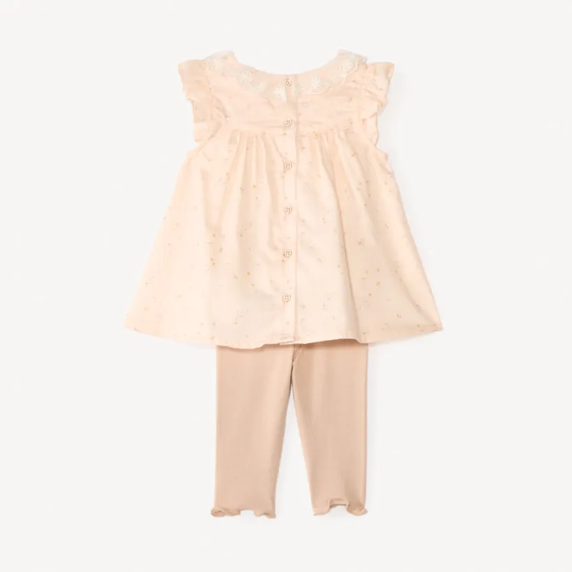 Tweedelig set met tuniek + broekje voor babymeisjes