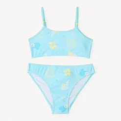Twee-delig zwemsetje met fantasie schelpenprint voor babymeisjes