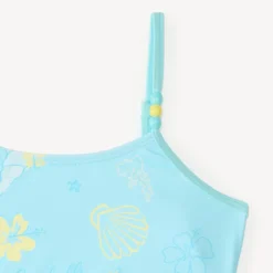 Twee-delig zwemsetje met fantasie schelpenprint voor babymeisjes