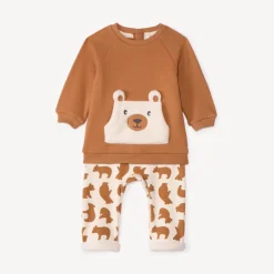 Tweedeurs set met berenmotieven voor babyjongen