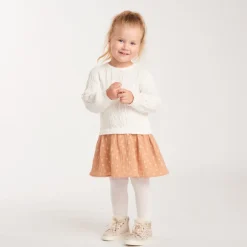 Twee-in-een gebreide jurk voor meisjes.