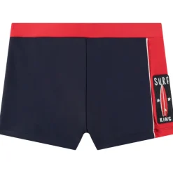 Tweekleurige boxershorts met geborduurd surf patch jongens