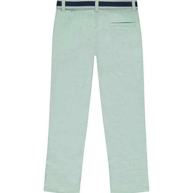 Tweekleurige chino met bicolore riem voor jongen