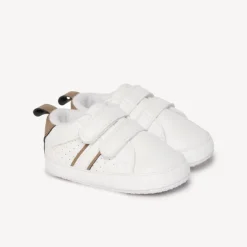 tweekleurige lage sneakers met scratch voor babyjongen