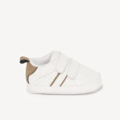 tweekleurige lage sneakers met scratch voor babyjongen