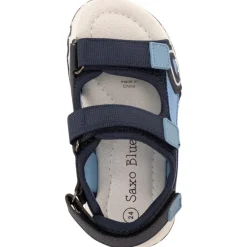 Tweekleurige sandalen met velcro in mesh jongens