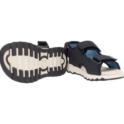 Tweekleurige sandalen met velcro in mesh jongens