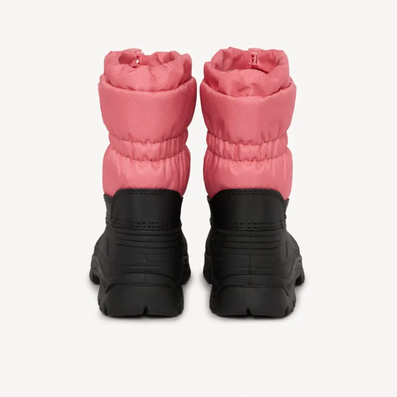 Tweekleurige zip-booties met rubberen badge meisjes