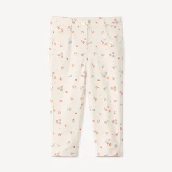 Twillbroek met bloemenprint meisjes