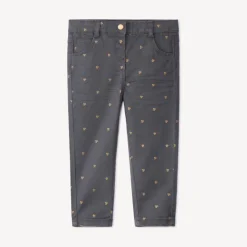 Twillbroek met bloemenprint meisjes