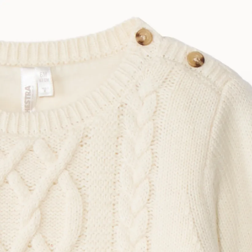 Twist breipat voor baby met lange mouwen