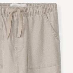 Uni-colored canvas pants for baby boy
