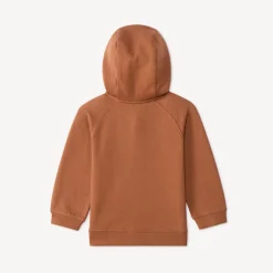 Unicolor hoody gilet met berenoren voor babyjongen