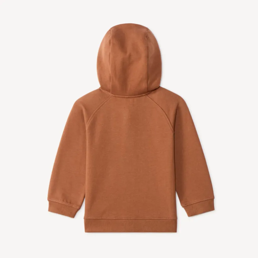 Unicolor hoody gilet met berenoren voor babyjongen
