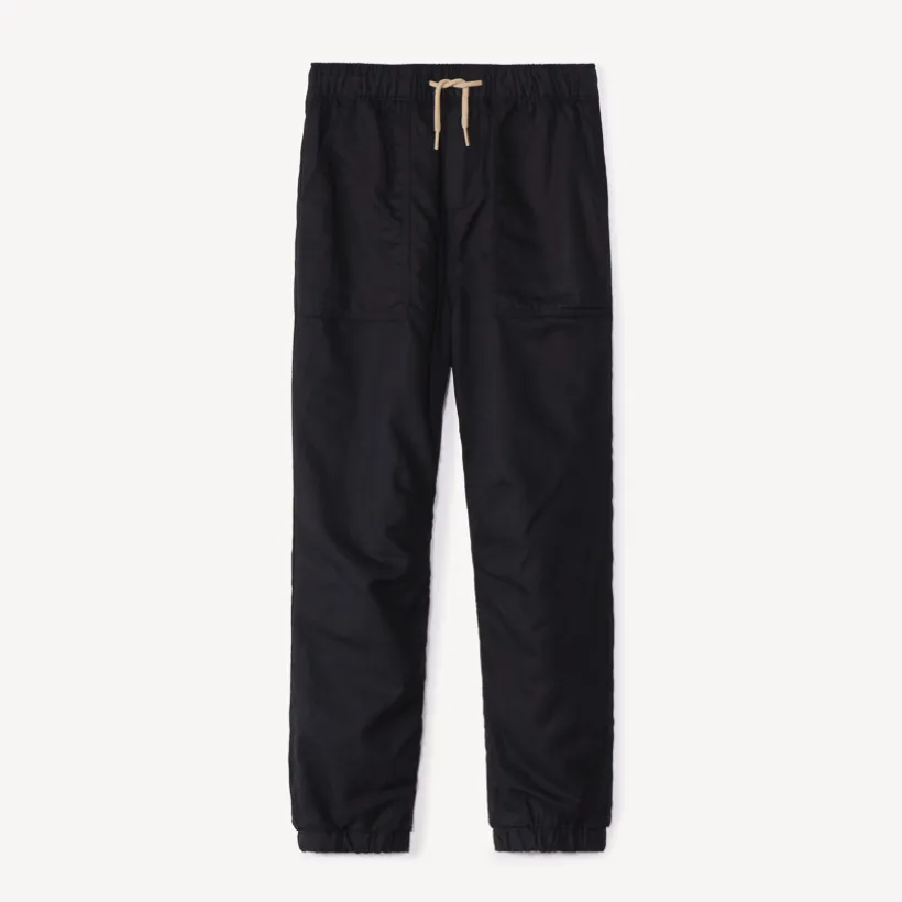 Uni joggingbroek met jersey voering jongens